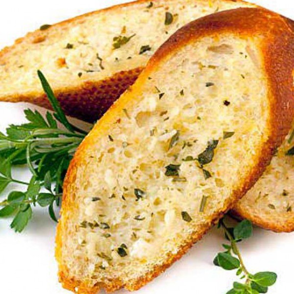 Garlic parsley bread slices